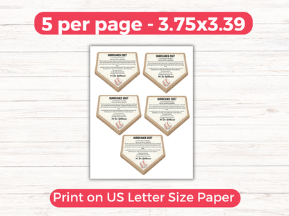 Editable Baseball Jar of Dirt Gift Tag