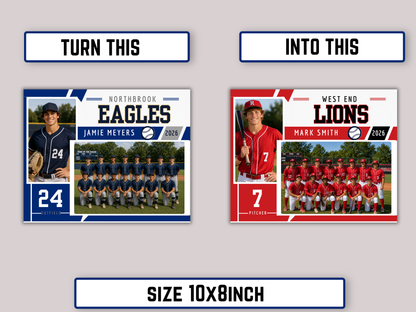 Editable Baseball Memory Mate Template