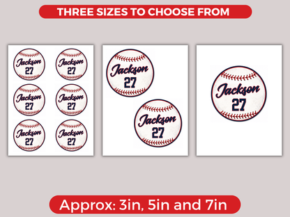 Editable Baseball Name Tags Template