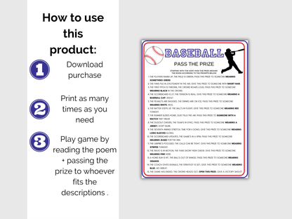 Baseball Pass The Prize