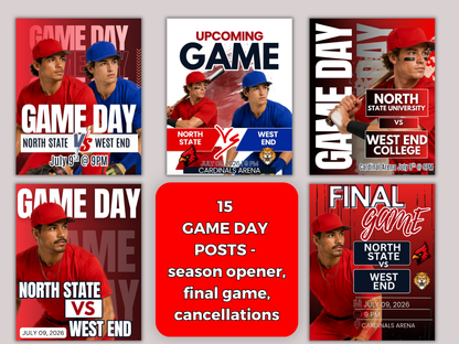 Baseball Social Media Templates Bundle
