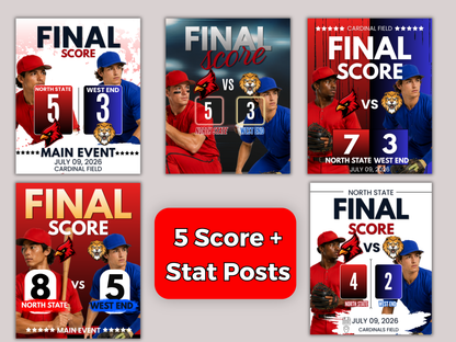 Baseball Social Media Templates Bundle