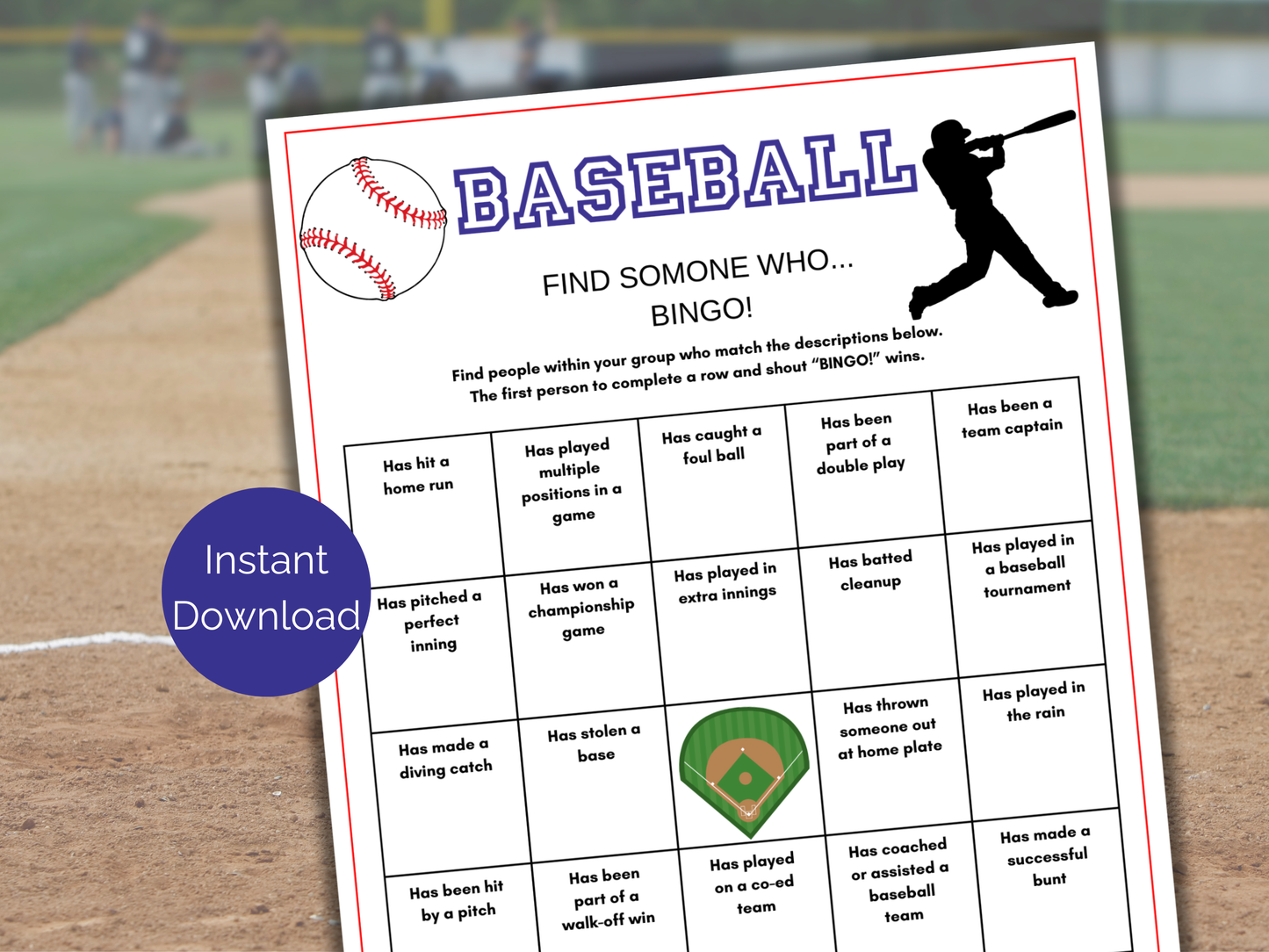 Baseball Find Someone Who