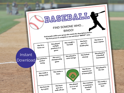 Baseball Find Someone Who