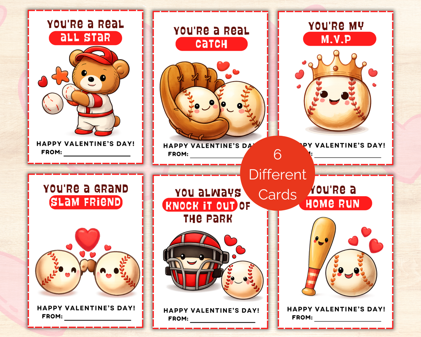 Baseball Valentine Cards