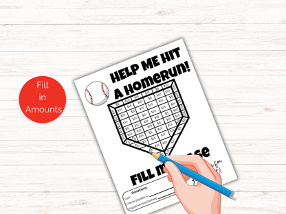 Fill My Baseball Base Fundraiser Template