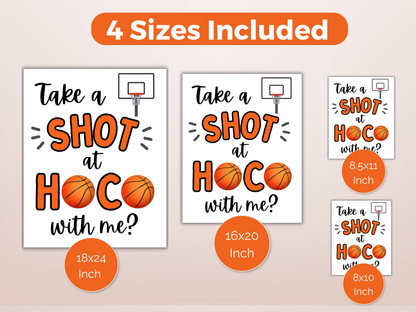Editable Basketball Homecoming Proposal Sign