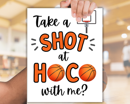 Editable Basketball Homecoming Proposal Sign
