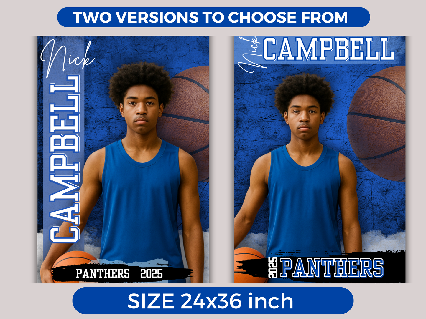 Editable Basketball Senior Banner Template