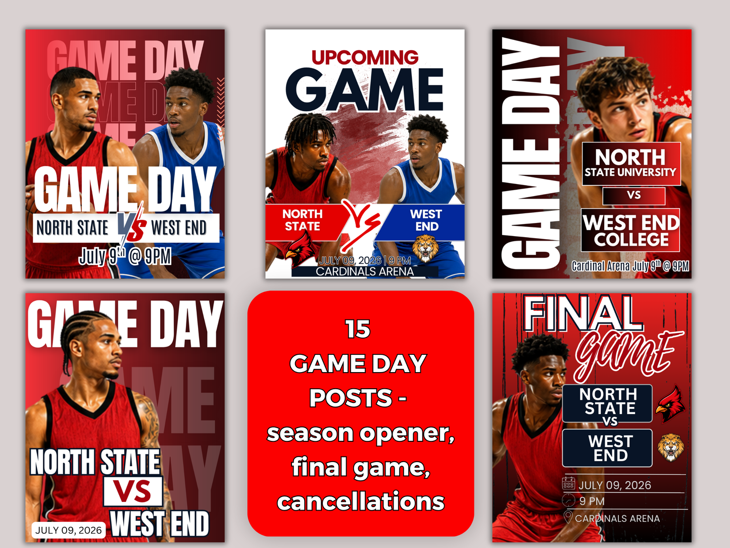 Basketball Social Media Templates Bundle
