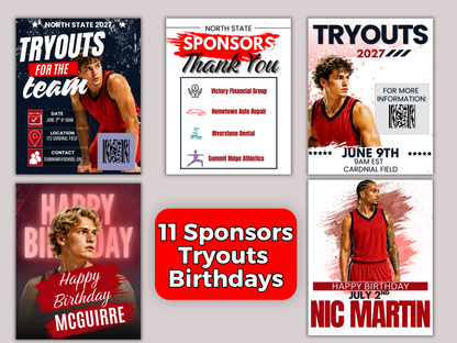 Basketball Social Media Templates Bundle