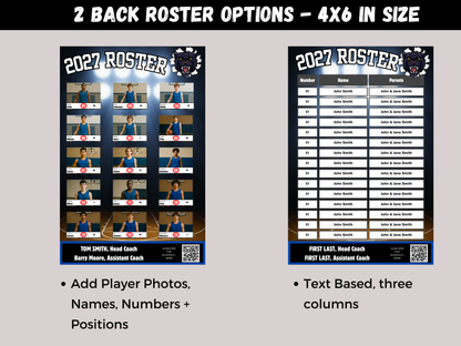 Basketball Team Roster Lanyard Template