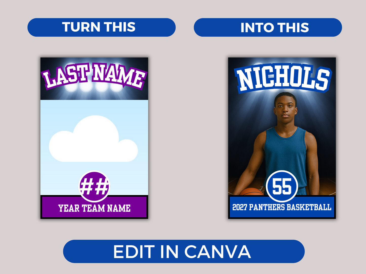 Basketball Team Roster Lanyard Template