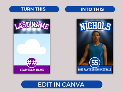 Basketball Team Roster Lanyard Template