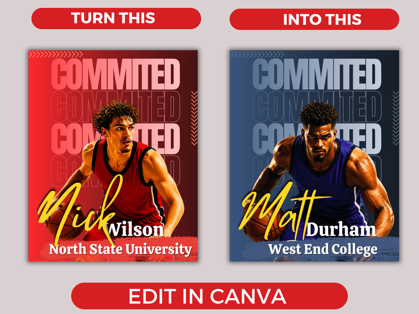 Baseball Committed Poster Template