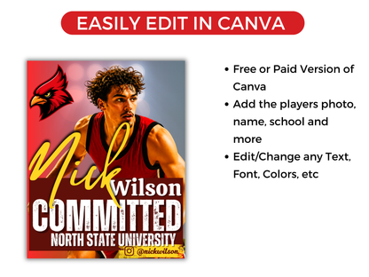 Baseball Committed Poster Template