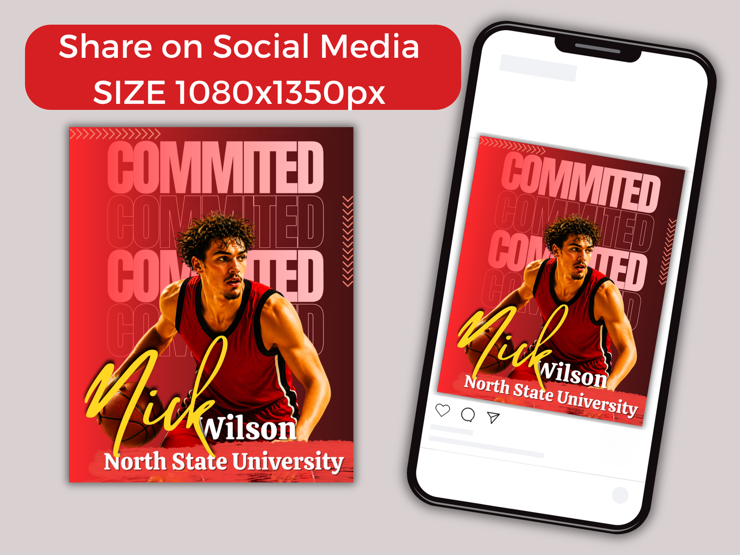 Baseball Committed Poster Template