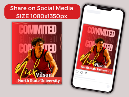 Baseball Committed Poster Template