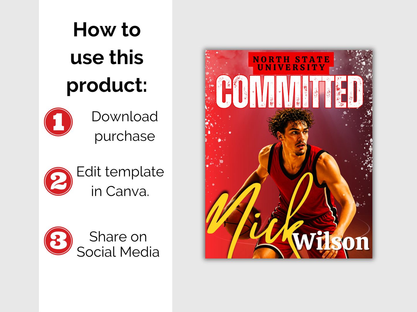 Baseball Committed Poster Template