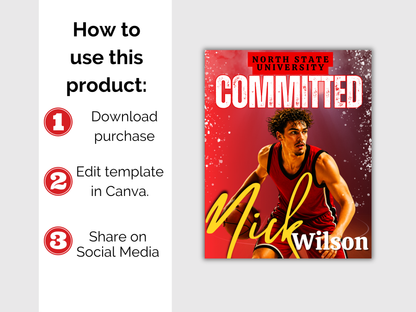 Baseball Committed Poster Template