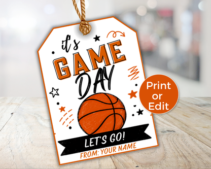 Editable Basketball Team Treat Tags