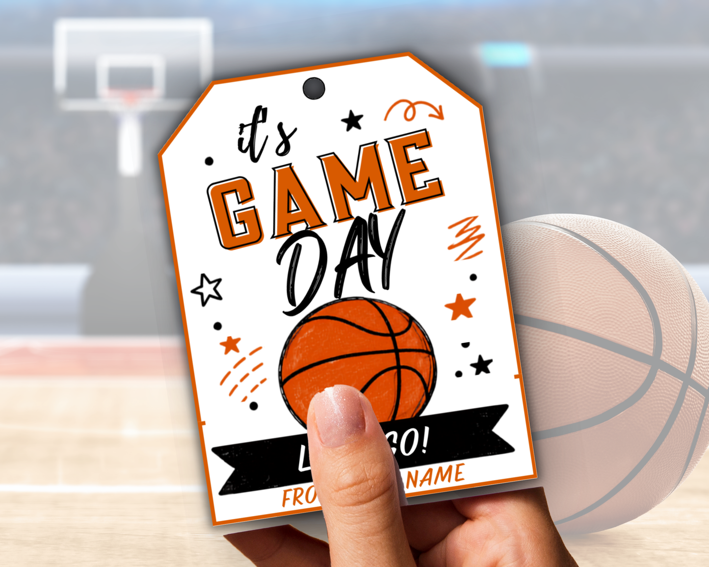 Editable Basketball Team Treat Tags