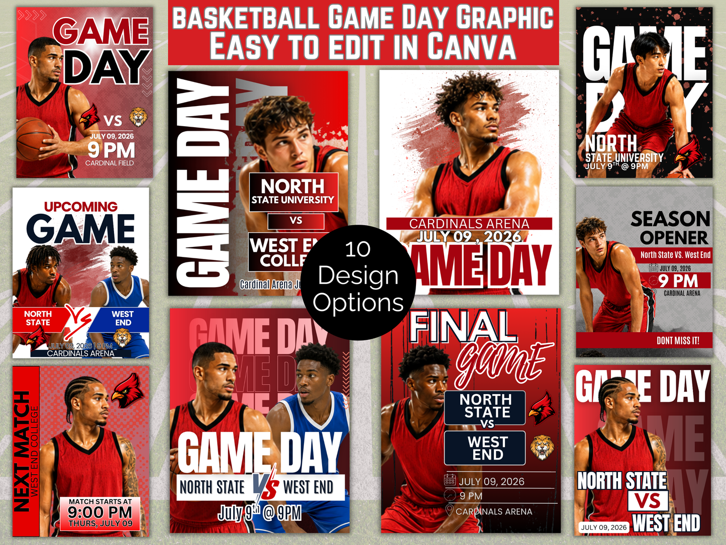 Basketball Game Day Social Media Template