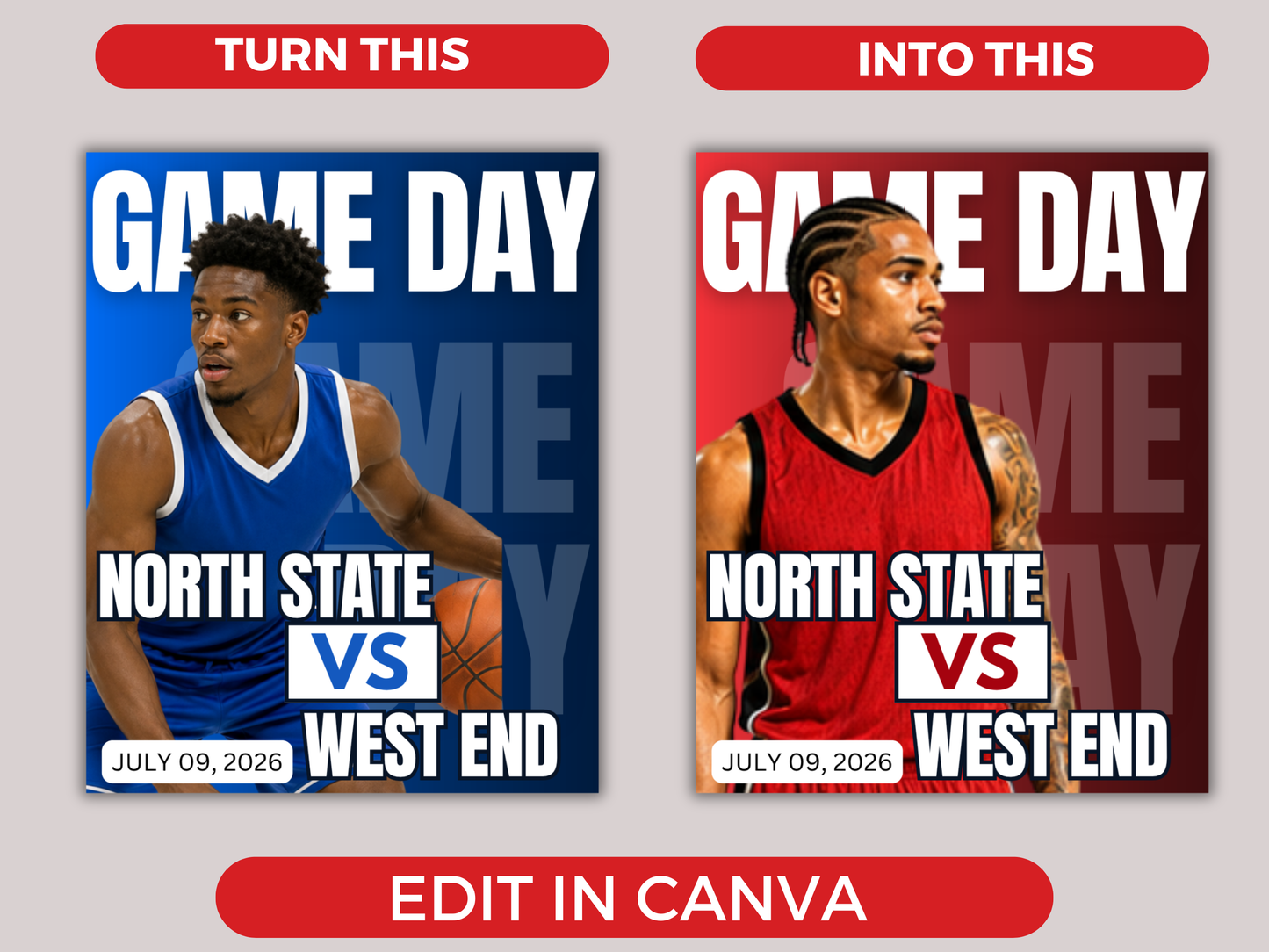 Basketball Game Day Social Media Template