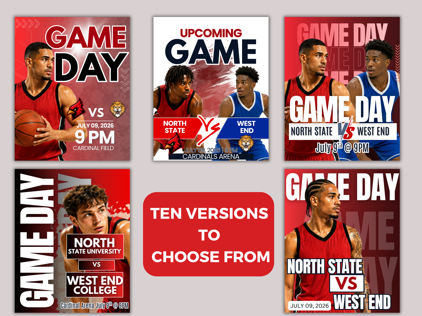 Basketball Game Day Social Media Template