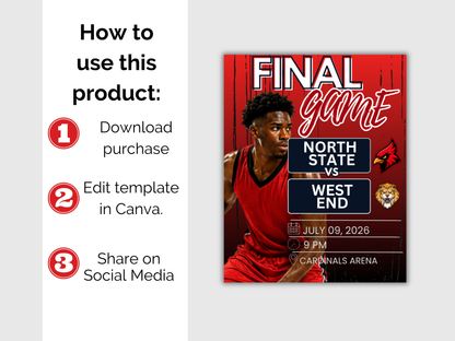 Basketball Game Day Social Media Template