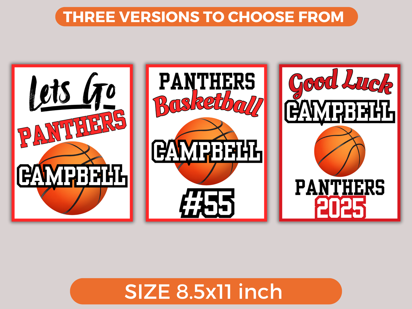 Editable Basketball Locker Sign Template