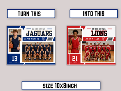 Editable Basketball Memory Mate Template
