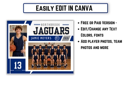 Editable Basketball Memory Mate Template