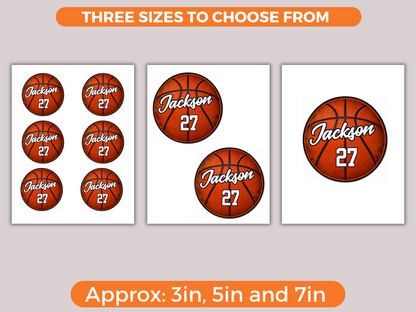 Editable Basketball Name Tags Template