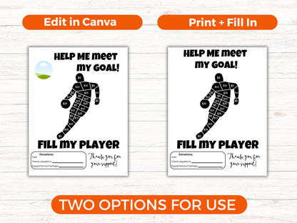 Fill My Basketball Player Fundraiser Template