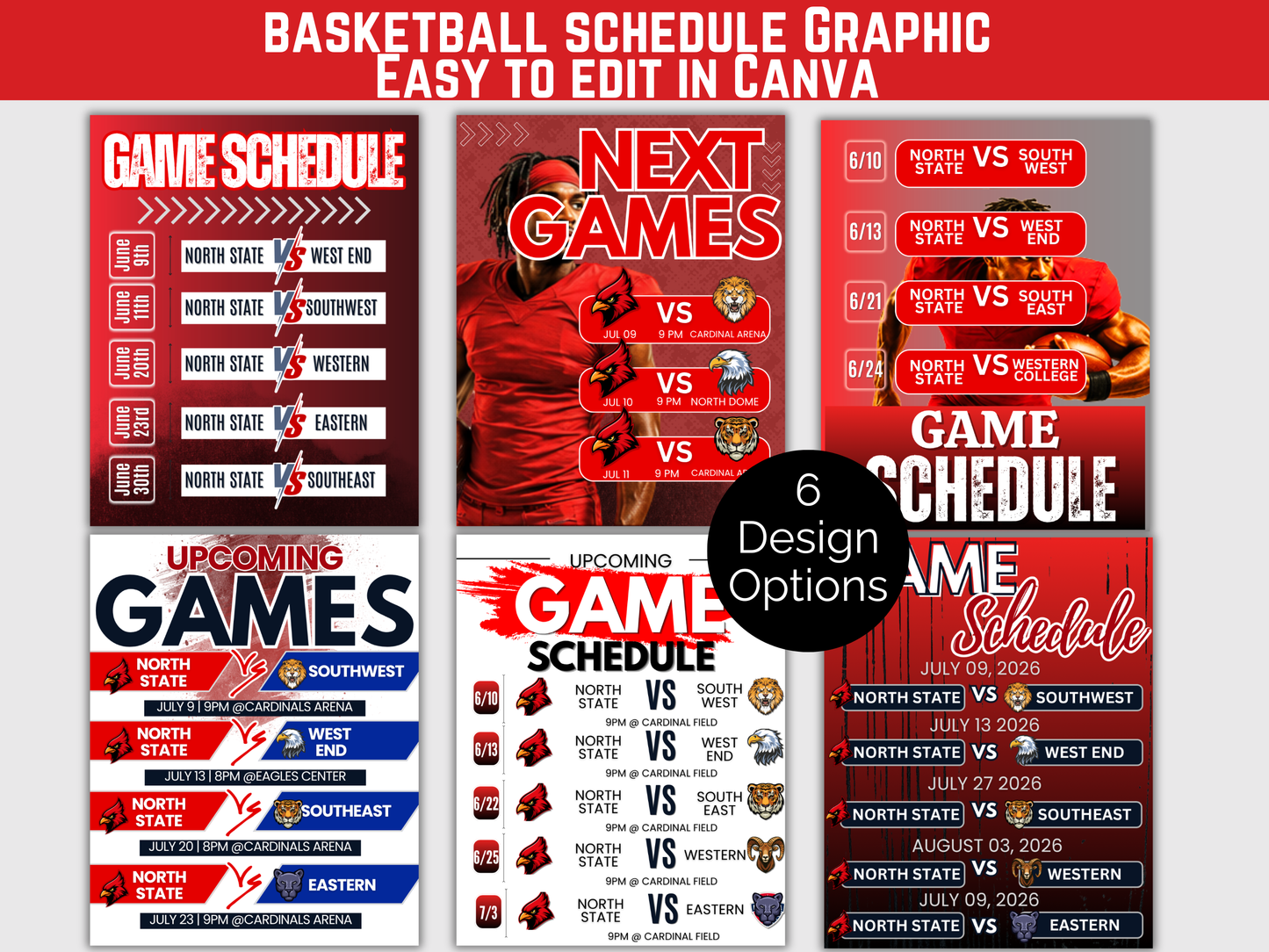 Basketball Schedule Template
