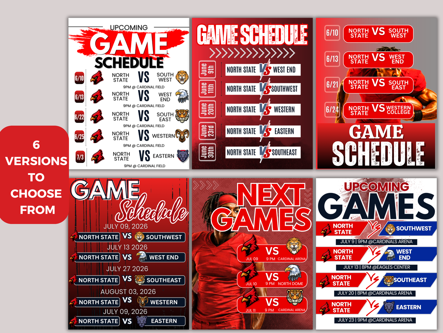 Basketball Schedule Template