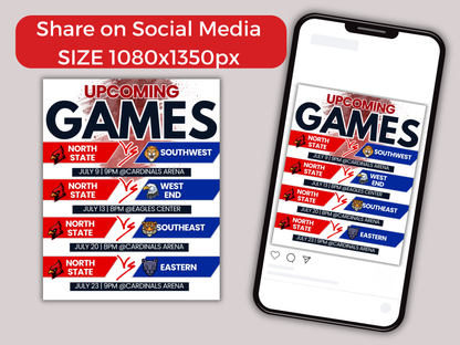 Basketball Schedule Template