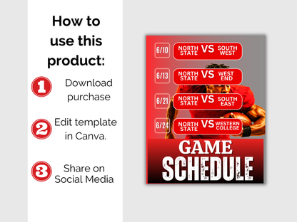 Basketball Schedule Template