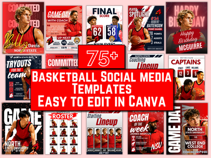 Basketball Social Media Templates Bundle