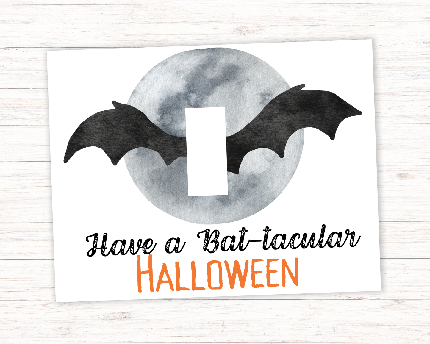 Bat Halloween Footprint Art