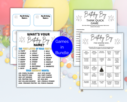 Birthday Games For Him Bundle