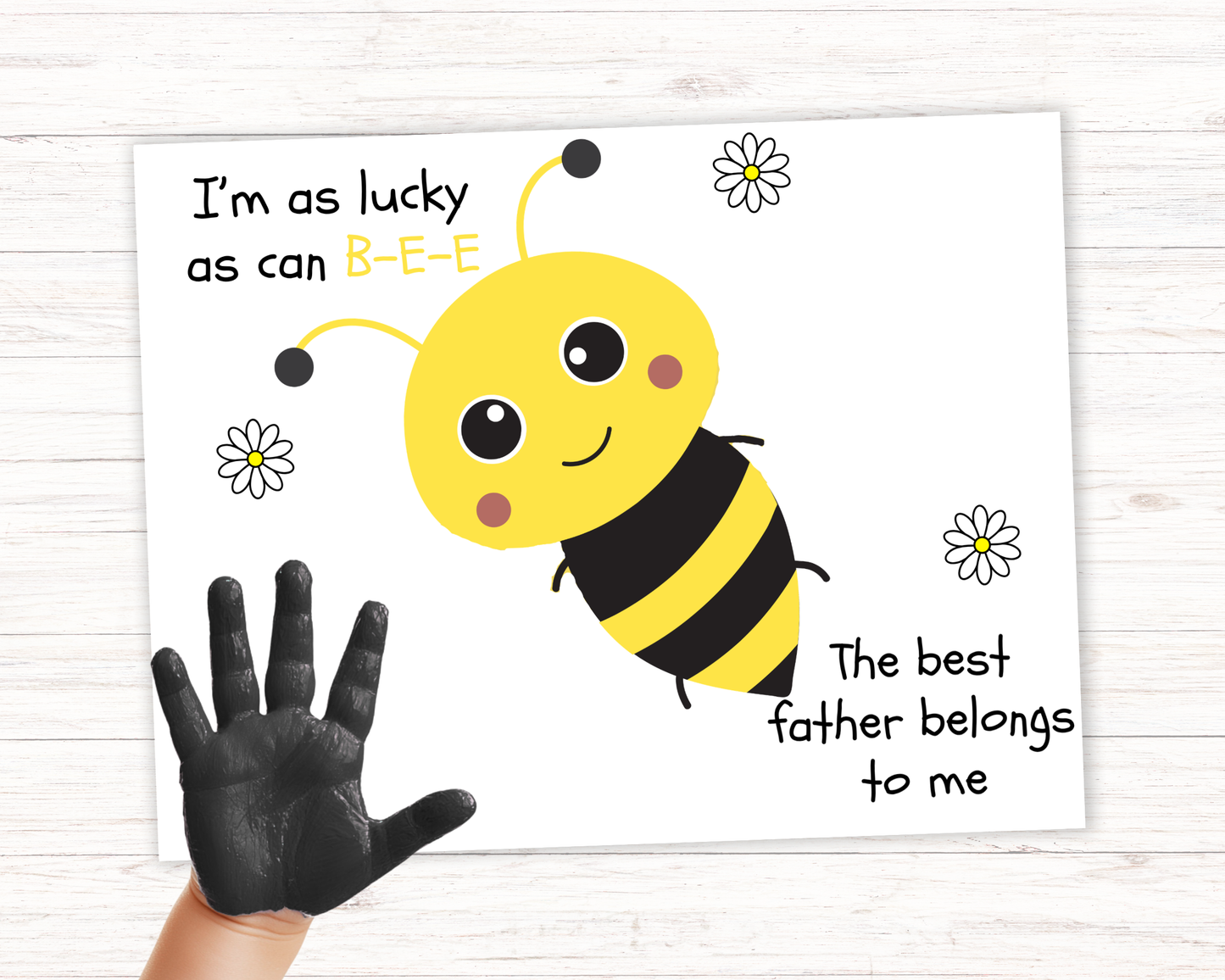 Bee Fathers Day Handprint Art