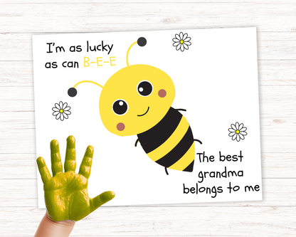 Bee Grandma Handprint Art