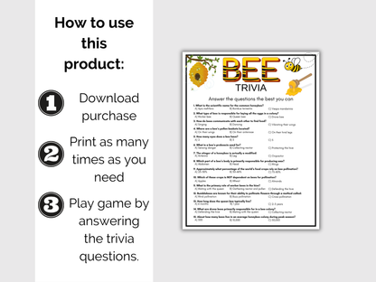 Bee Trivia Game
