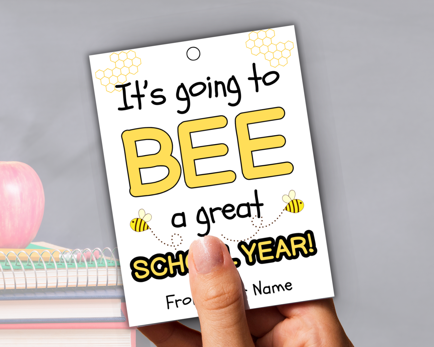 Editable Bee A Great Year Back To School Tag