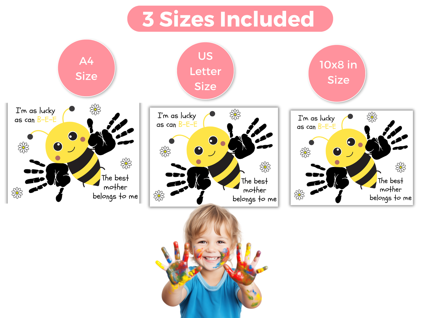 Bee Mom Handprint Art