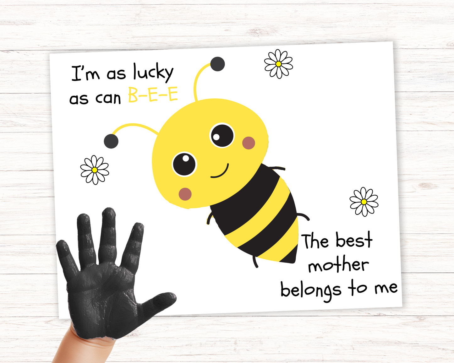 Bee Mom Handprint Art