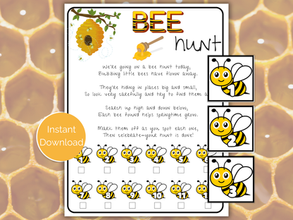 Bee Scavenger Hunt for kids