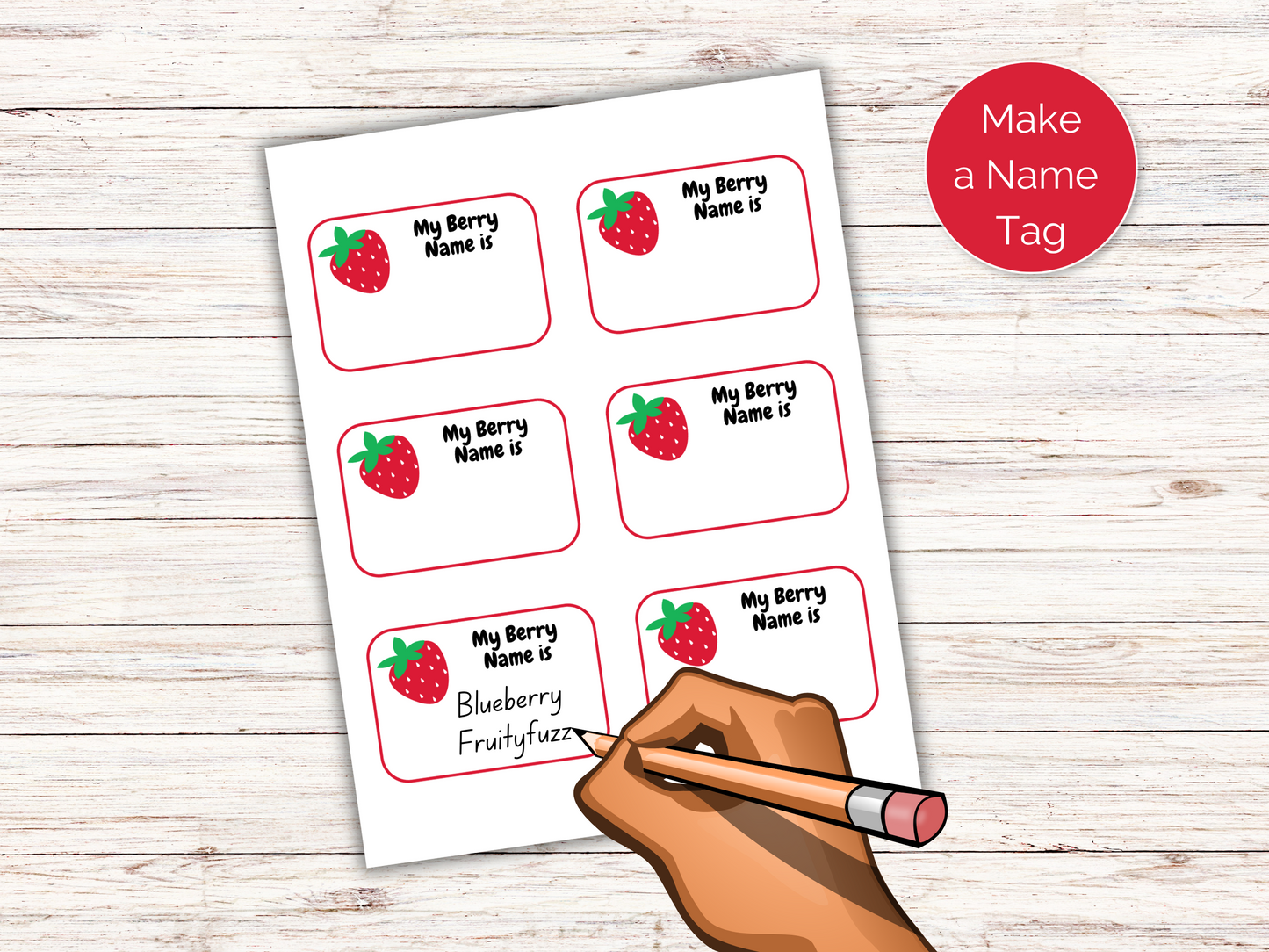 What's Your Berry Name Game + Name Tags